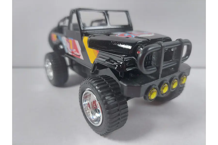 Jeep wrangler Escala 1/32, marca superior negro