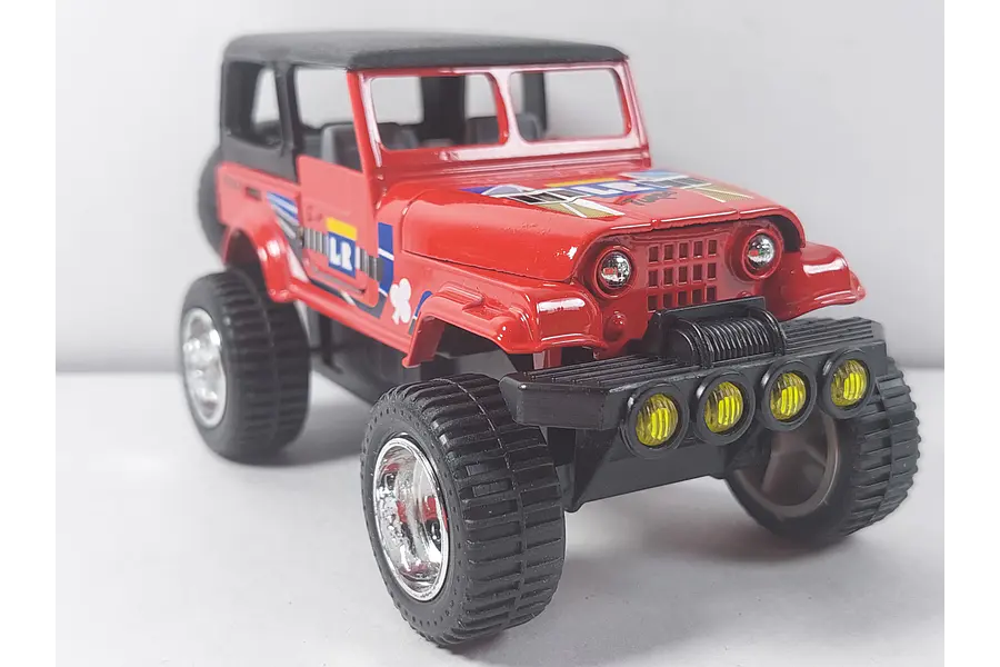 Jeep wrangler rojo Escala 1/32, marca china