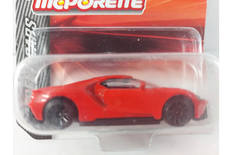 Ford Gt A Escala 1/64 rojo Marca Majorette 