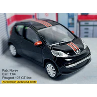 Peugeot 107 gt line 1/64, Marca Norev