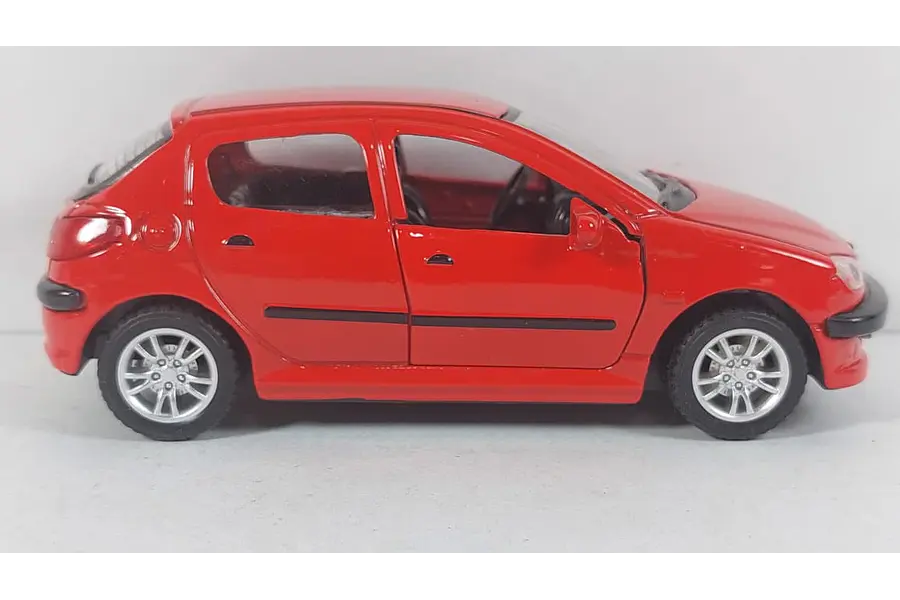 PEUGEOT 206 rojo, Escala 1:36, Marca china