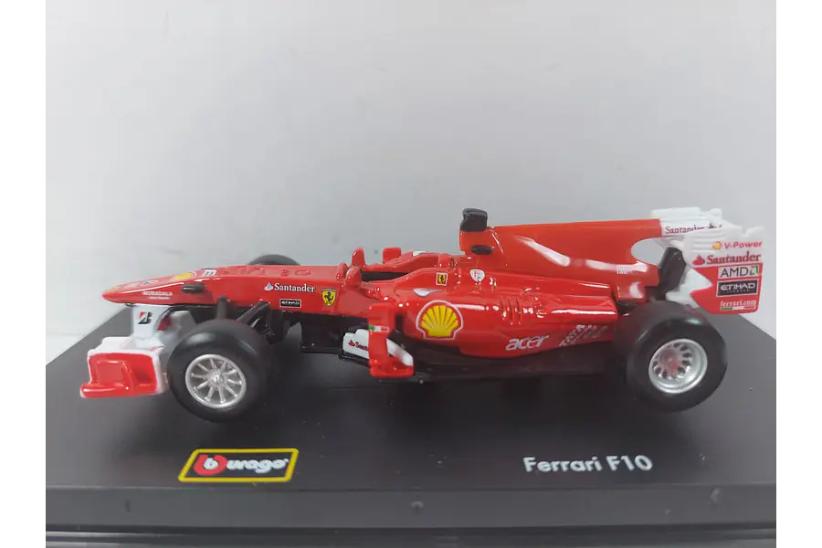 F1 Ferrari F10 fernando alonso, Burago, Escala 1-43