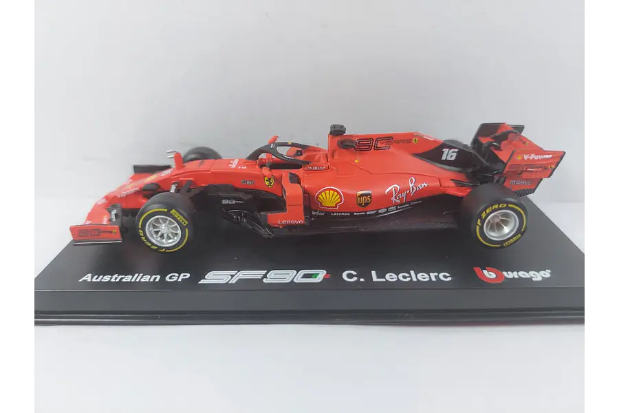 F1 Ferrari SF 90 Charles Leclerc, Burago, Escala 1-43