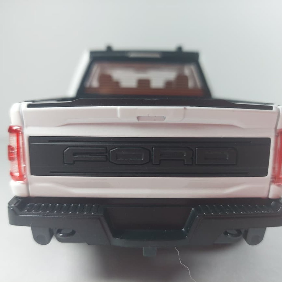 Ford F150 Raptor Blanca Marca China 1-24 luces LED 5