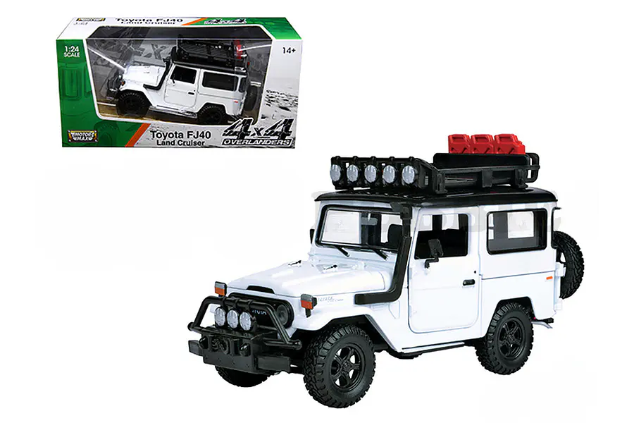 Toyota Land Cruiser Fj40 BLANCO ENGALLADO Escala 1/24 