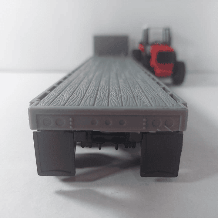 Mula Freightliner Cascadia cama baja y tractor 1/43 azul, new ray 9