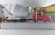 Mezcladora (mixer) Freightliner 114SD color rojo , New Ray, Escala 1-32