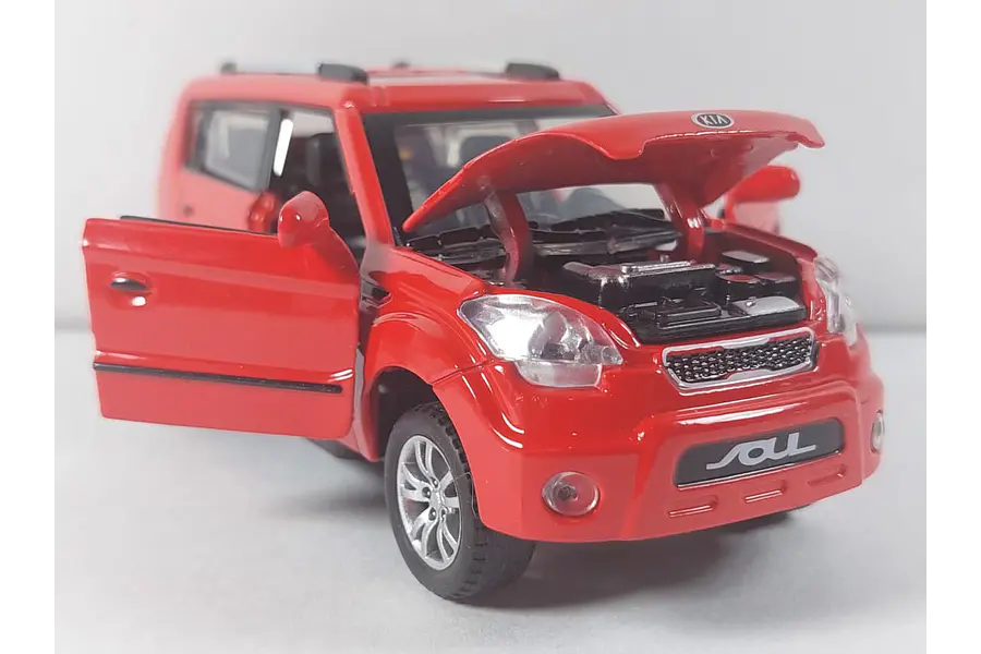 Kia soul, Rojo Escala 1/36 , marca china luces LED