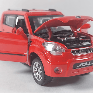 Kia soul, Rojo Escala 1/36 , marca china luces LED