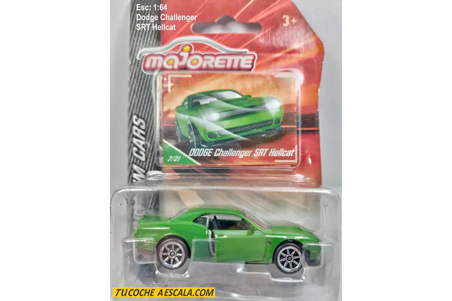 Dodge Challenger Srt Hellcat, Escala 1/64, Marca Majorette 