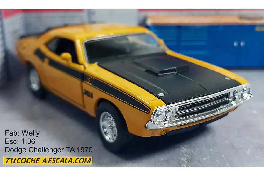 Dodge Challenger TA 1970 escala 1/36 welly