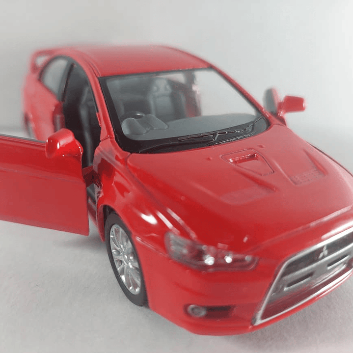 Mitsubishi Lancer Evolution X rojo 1/36, Kinsmart 1