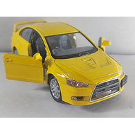 Mitsubishi Lancer Evolution X amarillo 1/36, Kinsmart