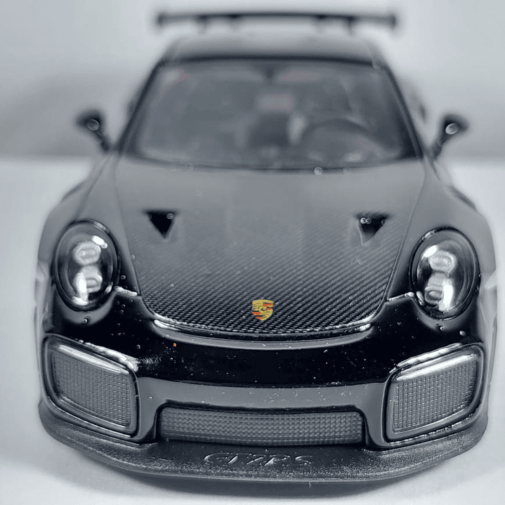 Porsche 911 Gt2 Rs, negro 1/36, marca kinsmart- 4