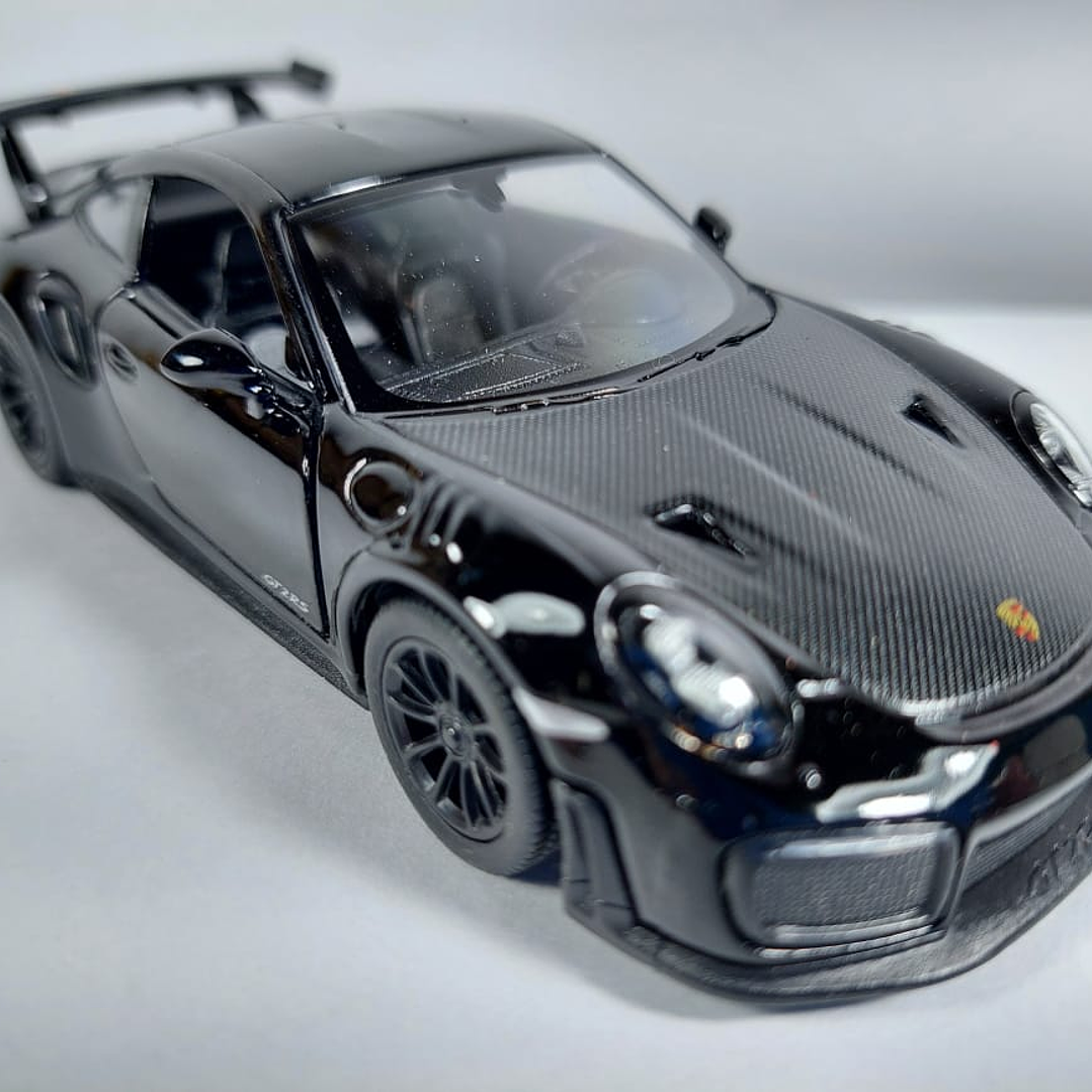 Porsche 911 Gt2 Rs, negro 1/36, marca kinsmart- 1