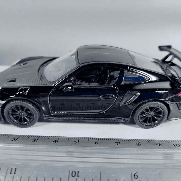 Porsche 911 Gt2 Rs, negro 1/36, marca kinsmart- 7