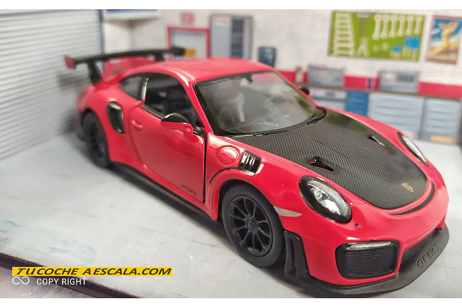 Porsche GT2 RS BLANCO Escala 1/36 Marca KINSMART