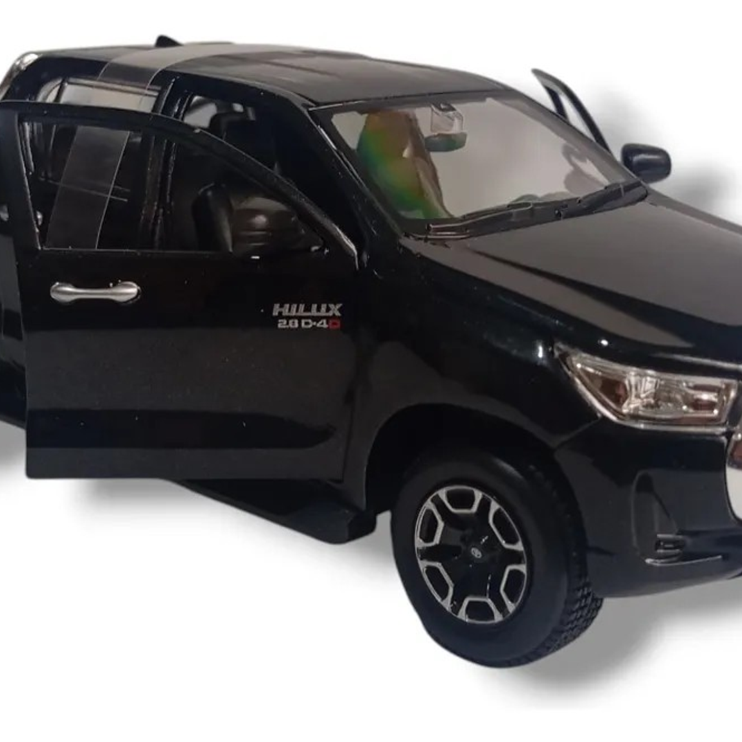 Toyota hilux negra ESCALA 1-24 marca maisto 4