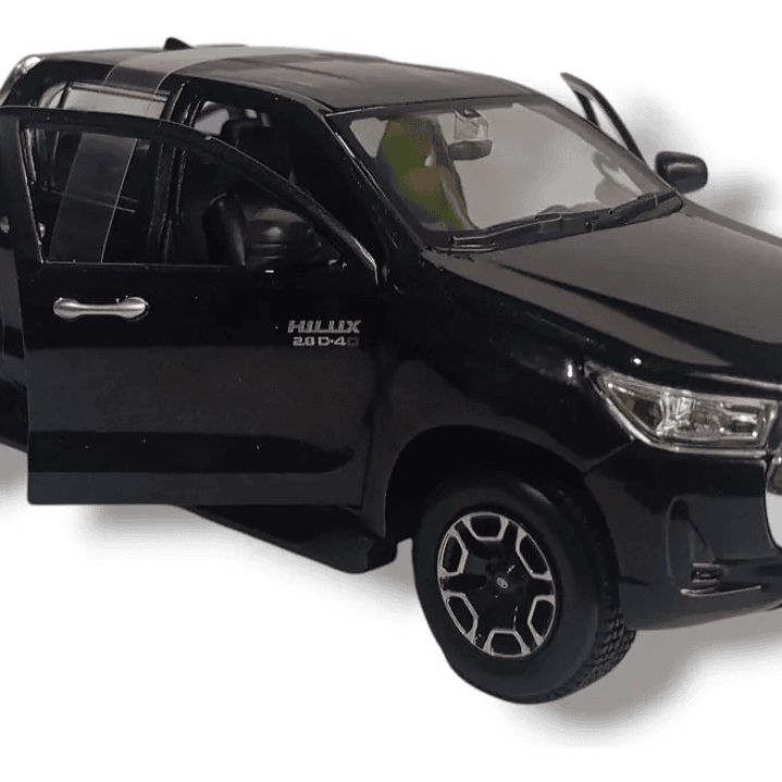 Toyota hilux negra ESCALA 1-24 marca maisto 4