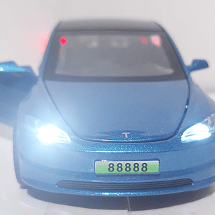 Tesla Modelo 3 AZUL, Chino, Escala 1-32