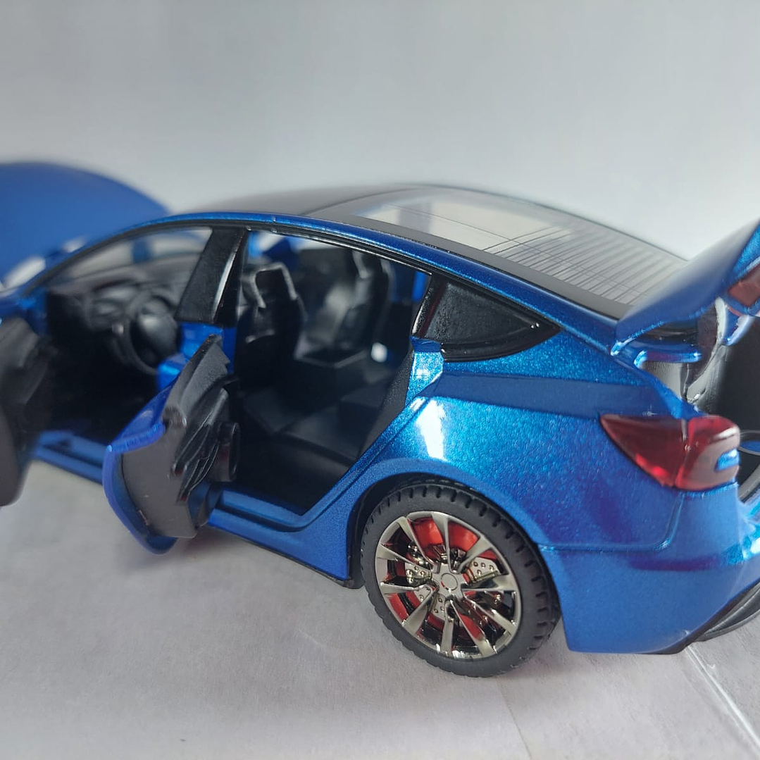 Tesla Modelo 3 AZUL, Chino, Escala 1-32 6