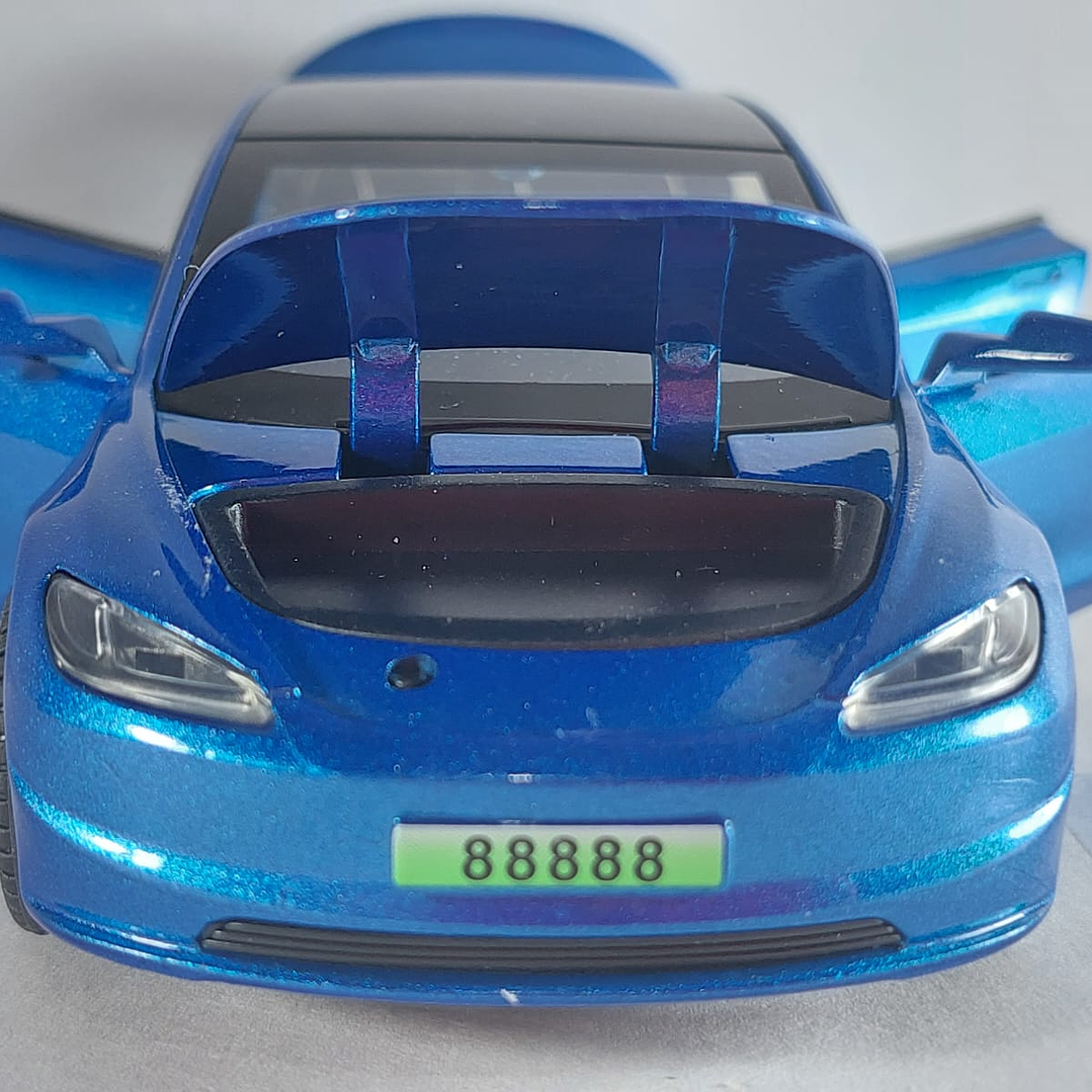 Tesla Modelo 3 AZUL, Chino, Escala 1-32 7