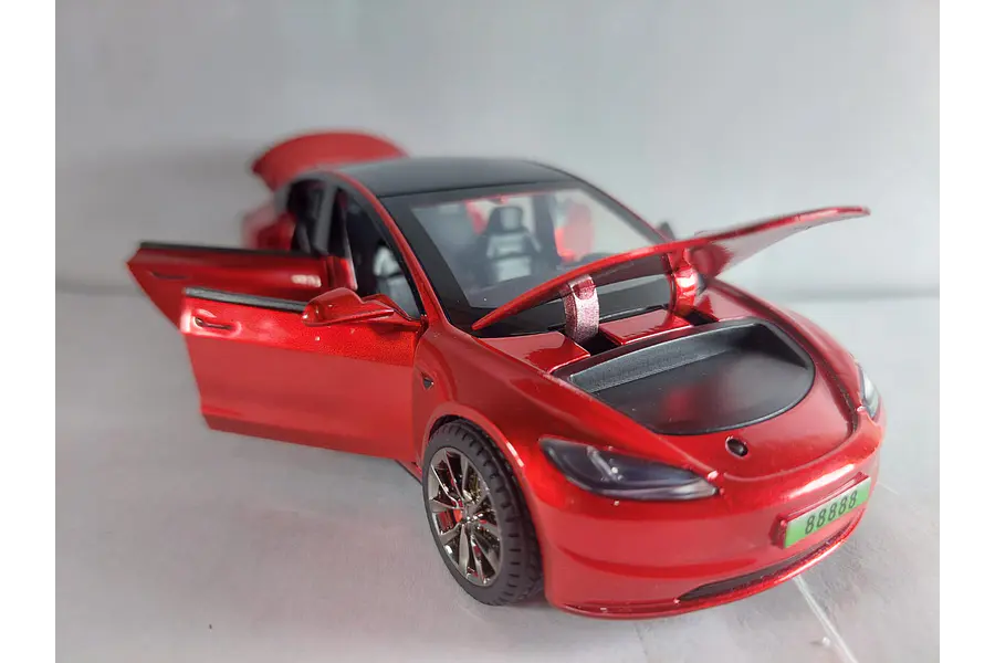 Tesla Modelo 3 ROJO, Chino, Escala 1-32