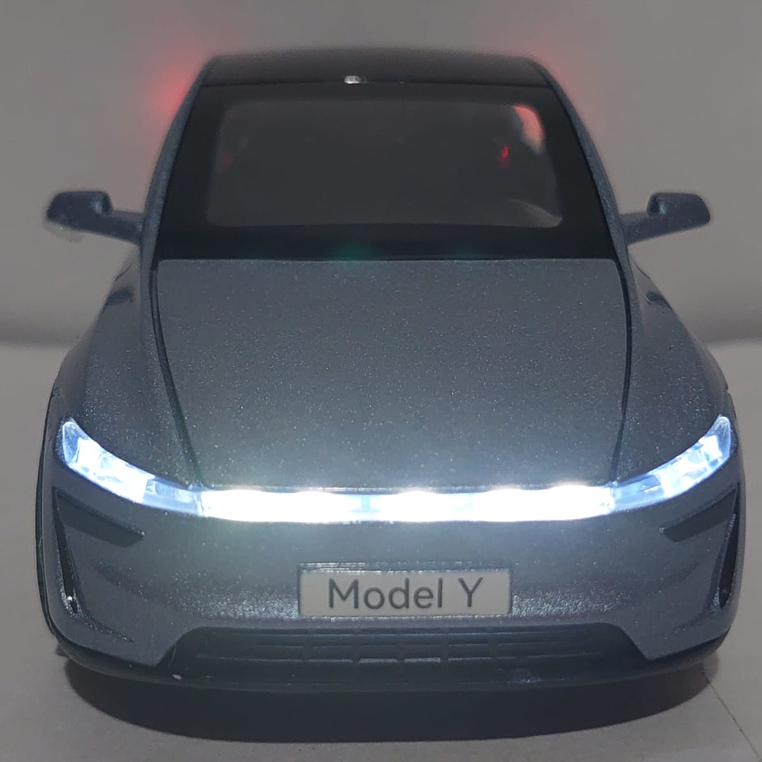 Tesla Modelo Y azul, Chino, Escala 1-32 3
