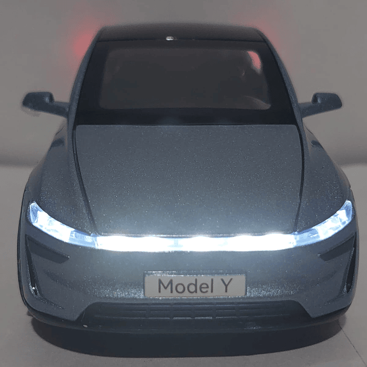 Tesla Modelo Y azul, Chino, Escala 1-32 3