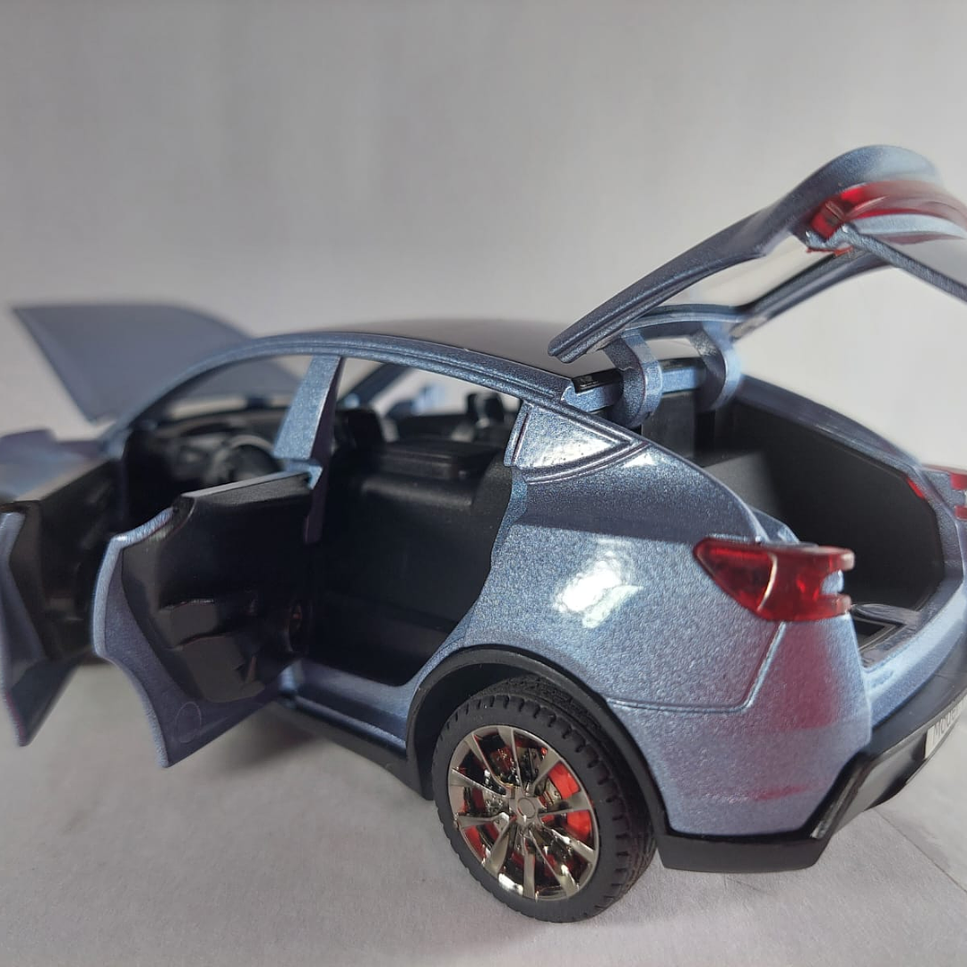 Tesla Modelo Y azul, Chino, Escala 1-32 7