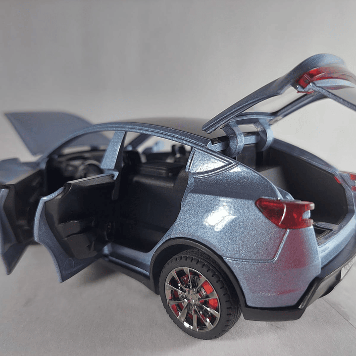 Tesla Modelo Y azul, Chino, Escala 1-32 7