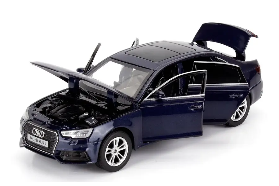 AUDI A4 AZUL MARCA TAYUMO ESCALA 1/32-LEDS