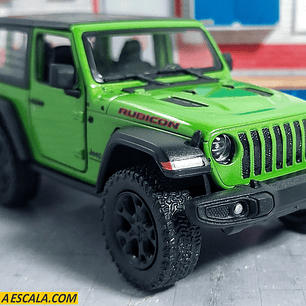 Jeep Wrangler VERDE Escala 1/34 Marca Kinsmart