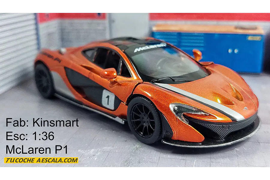 McLaren P1 NARANJA Kinsmart, Escala 1-36