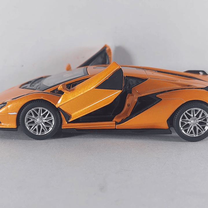 Lamborghini Sian FKP 37 naranja Kinsmart, Escala 1-36 2