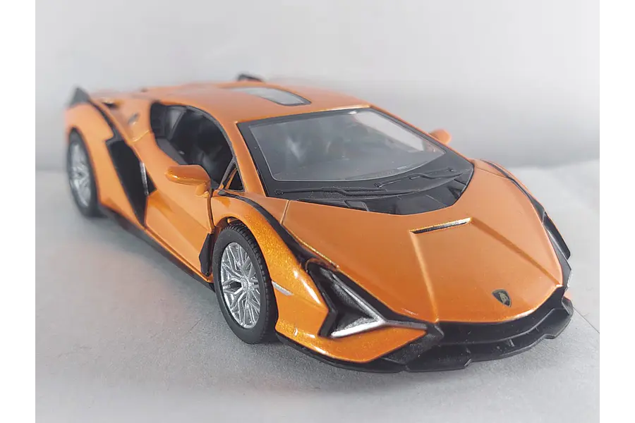 Lamborghini Sian FKP 37 naranja Kinsmart, Escala 1-36