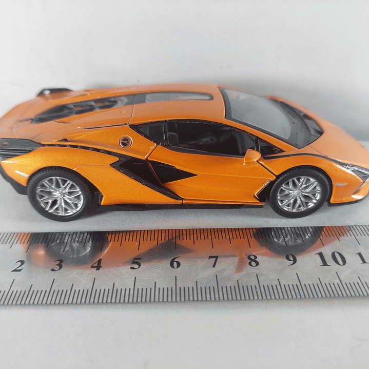 Lamborghini Sian FKP 37 naranja Kinsmart, Escala 1-36 4