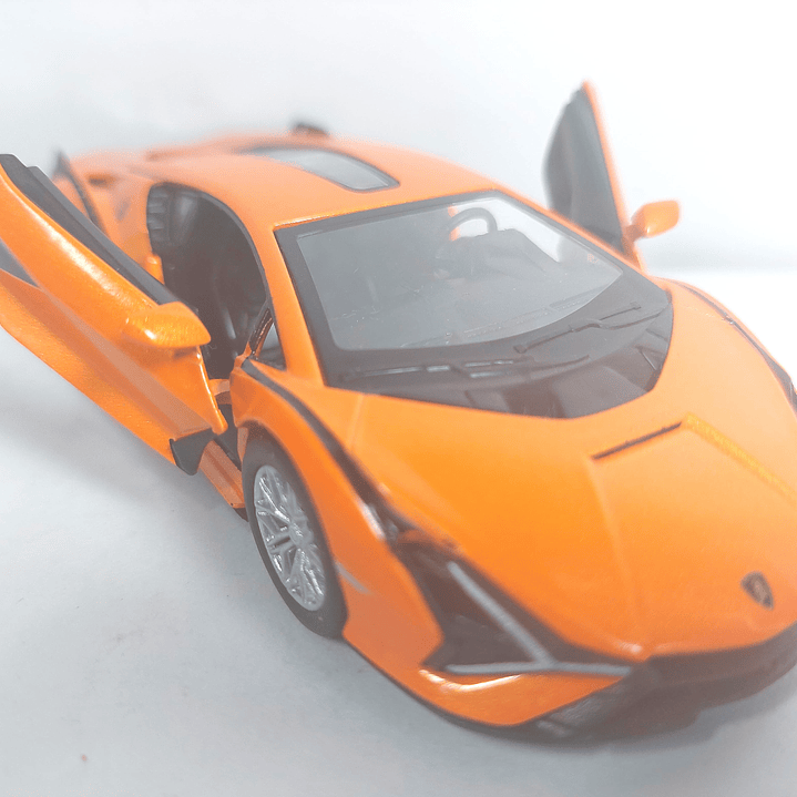 Lamborghini Sian FKP 37 naranja Kinsmart, Escala 1-36 5