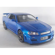 Nissan Skyline GT-R 1995 AZUL Escala 1-32 LUCES LED