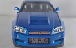 Nissan Skyline GT-R 1995 AZUL Escala 1-32 LUCES LED