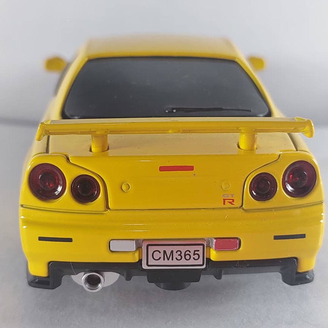 Nissan Skyline GT-R AZUL Y AMARILLO Escala 1-32 LEDS 2