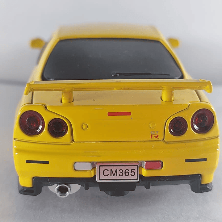 Nissan Skyline GT-R AZUL Y AMARILLO Escala 1-32 LEDS 2