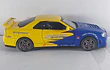 Nissan Skyline GT-R AZUL Y AMARILLO Escala 1-32 LEDS