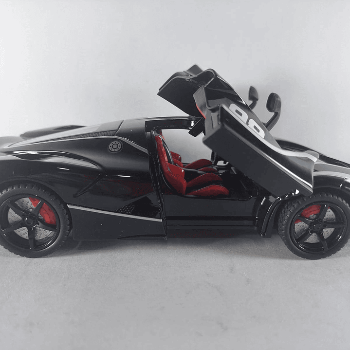 Ferrari LaFerrari NEGRO ,LIVERY  Escala 1/24 leds 3