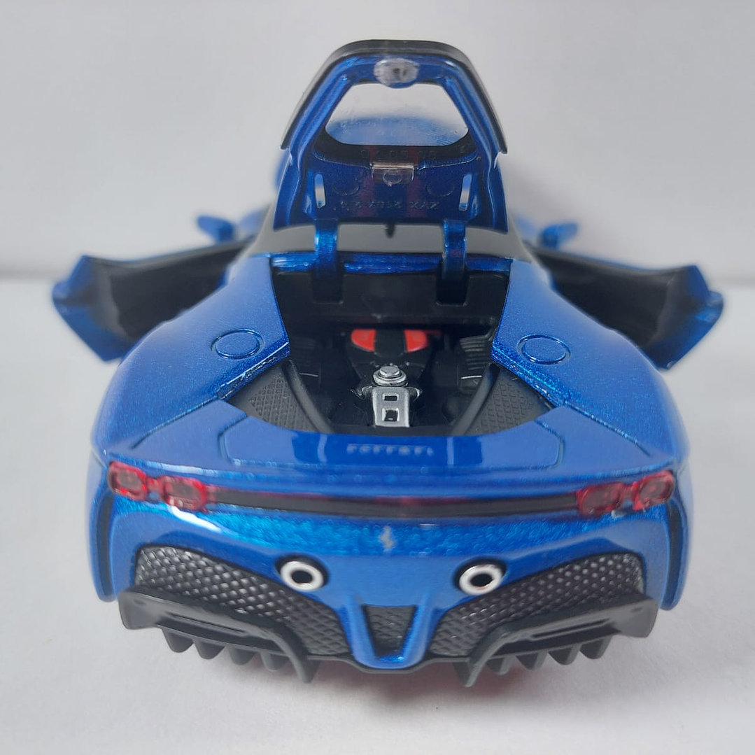 Ferrari SF 90, AZUL Escala 1/32, Marca CHINA - 3
