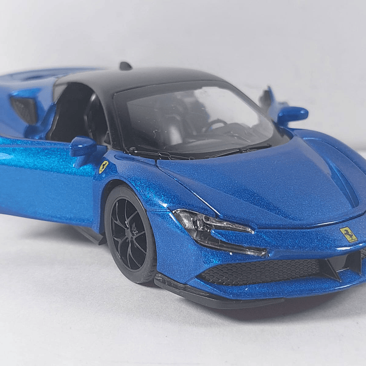 Ferrari SF 90, AZUL Escala 1/32, Marca CHINA - 5