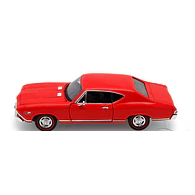 Chevrolet CHEVELLE ROJO 1968 Marca WELLY ESCALA 1/24