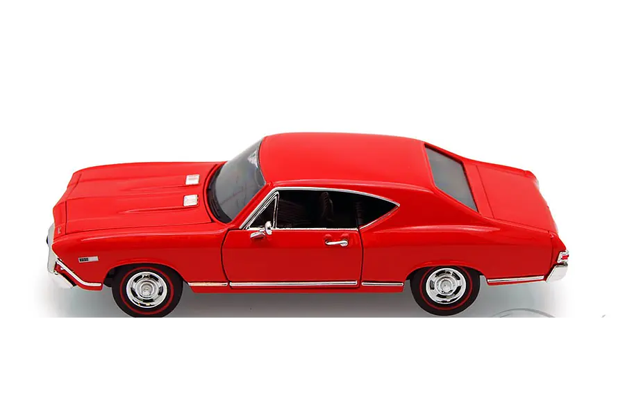 Chevrolet CHEVELLE ROJO 1968 Marca WELLY ESCALA 1/24