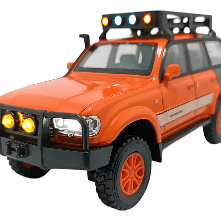 TOYOTA LC80, MARCA CHE ZHI, ESCALA 1/24 NARANJA 7