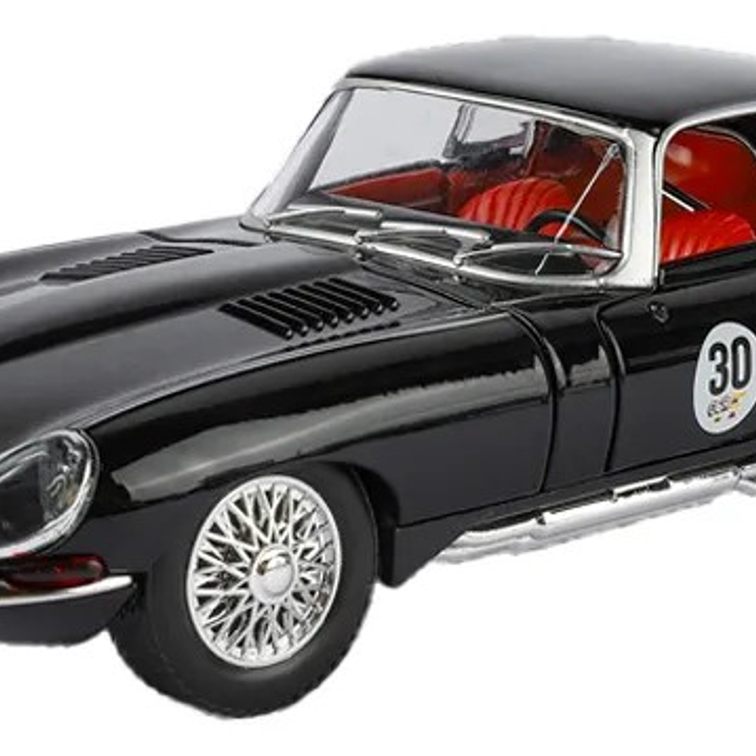 Jaguar E TYPE, NEGRO Escala 1/24 MARCA CHINA LEDS- 1